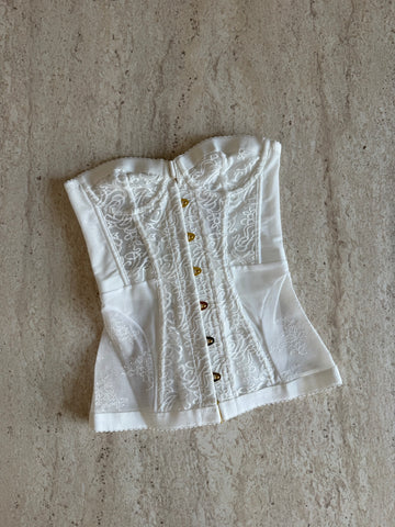 WHITE LACE CORSET
