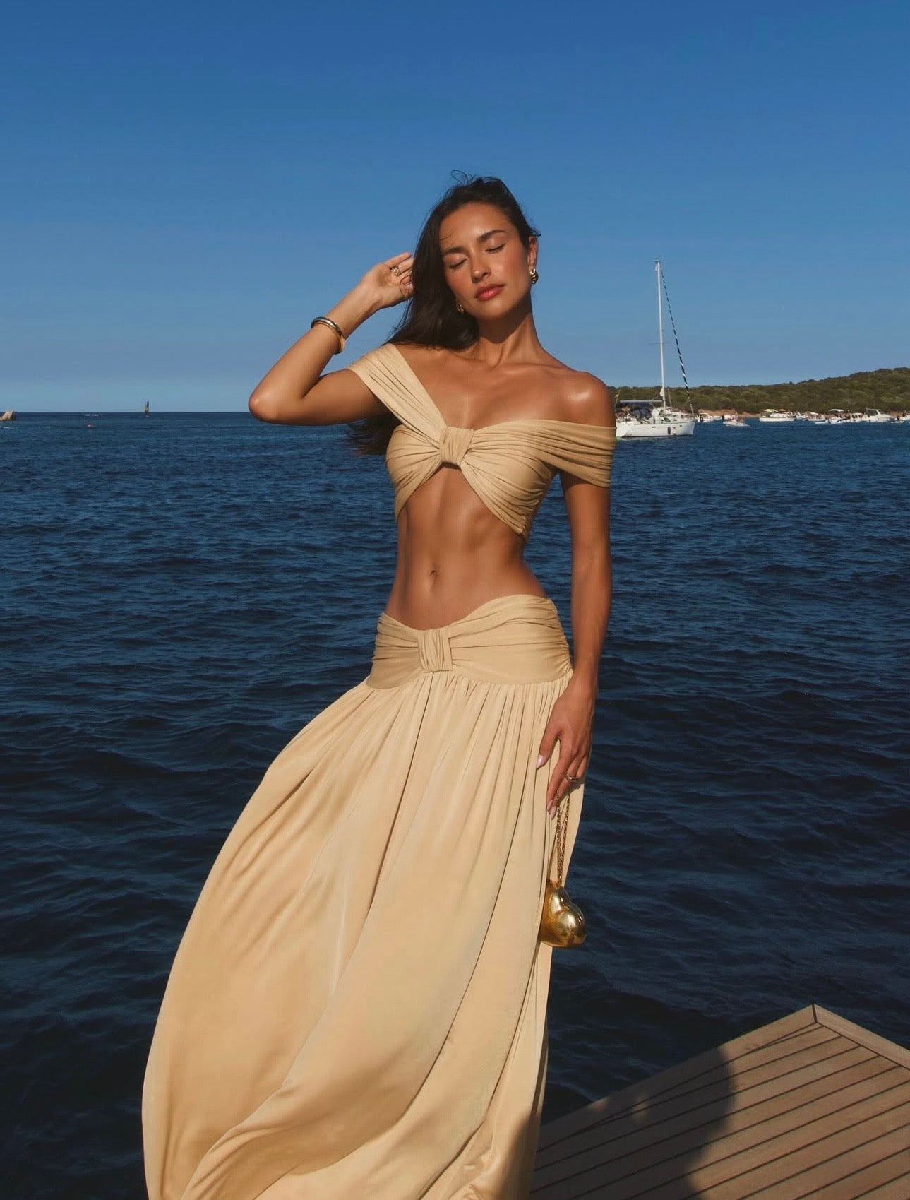 LUNA TWIST CO-ORD SET IN SAND