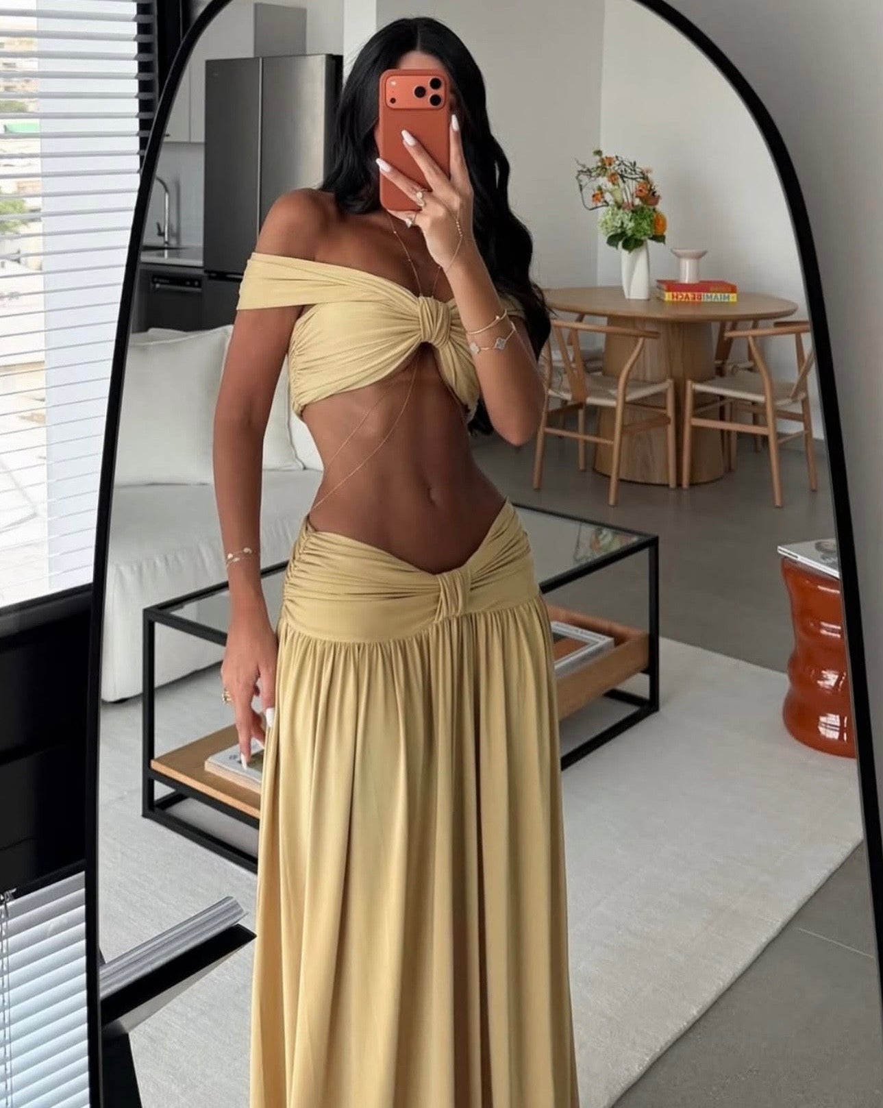 LUNA TWIST CO-ORD SET IN SAND