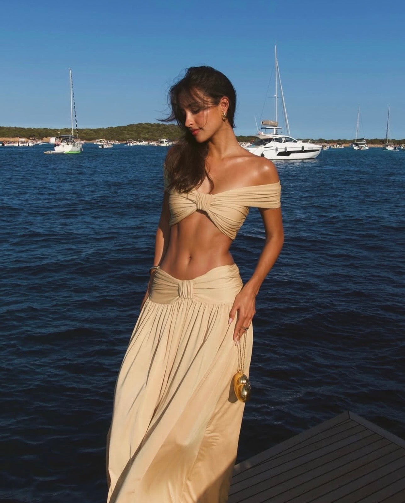 LUNA TWIST CO-ORD SET IN SAND