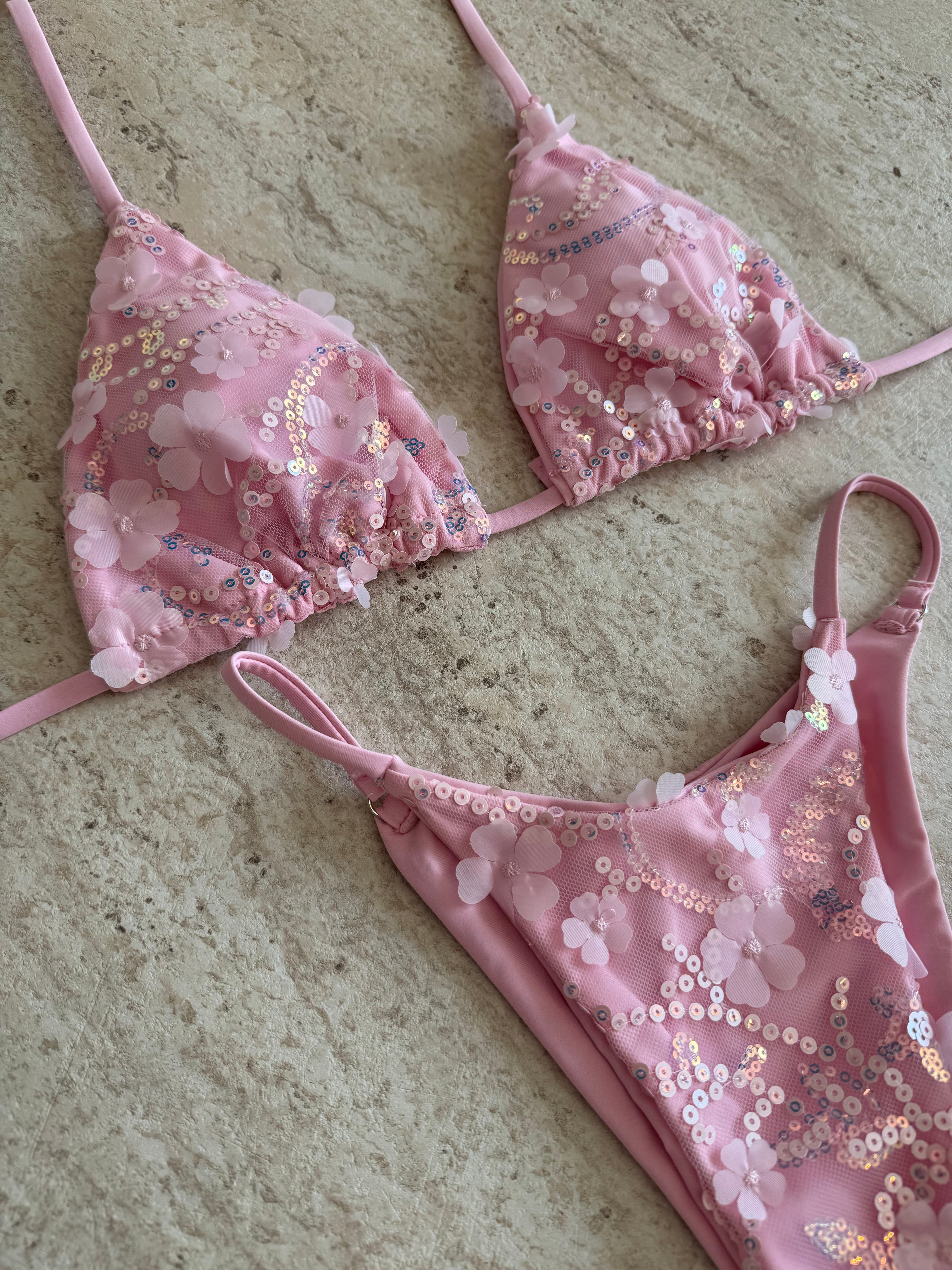 PINK SEQUIN 3 PIECE