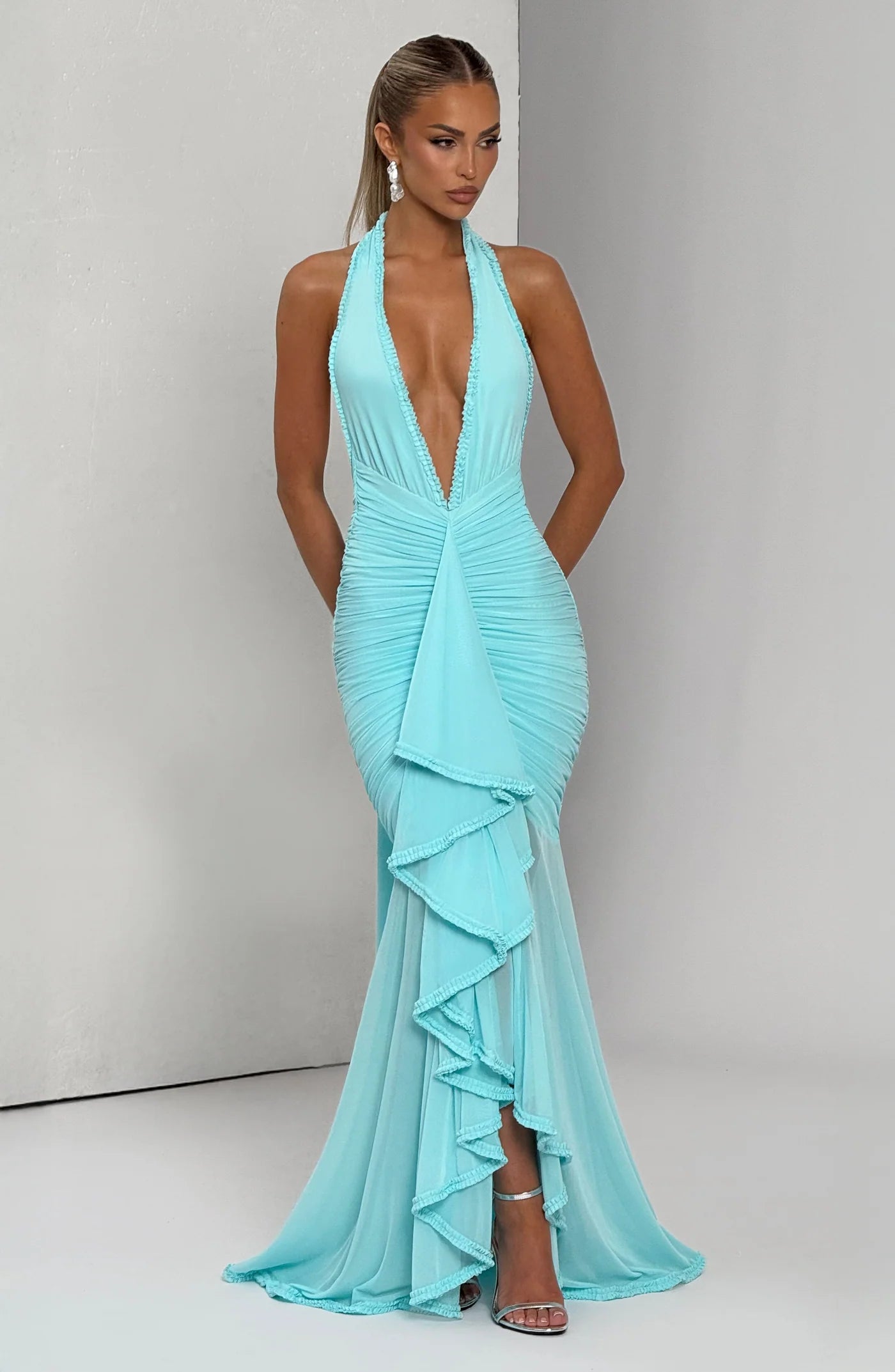SELENE AQUA MAXI DRESS