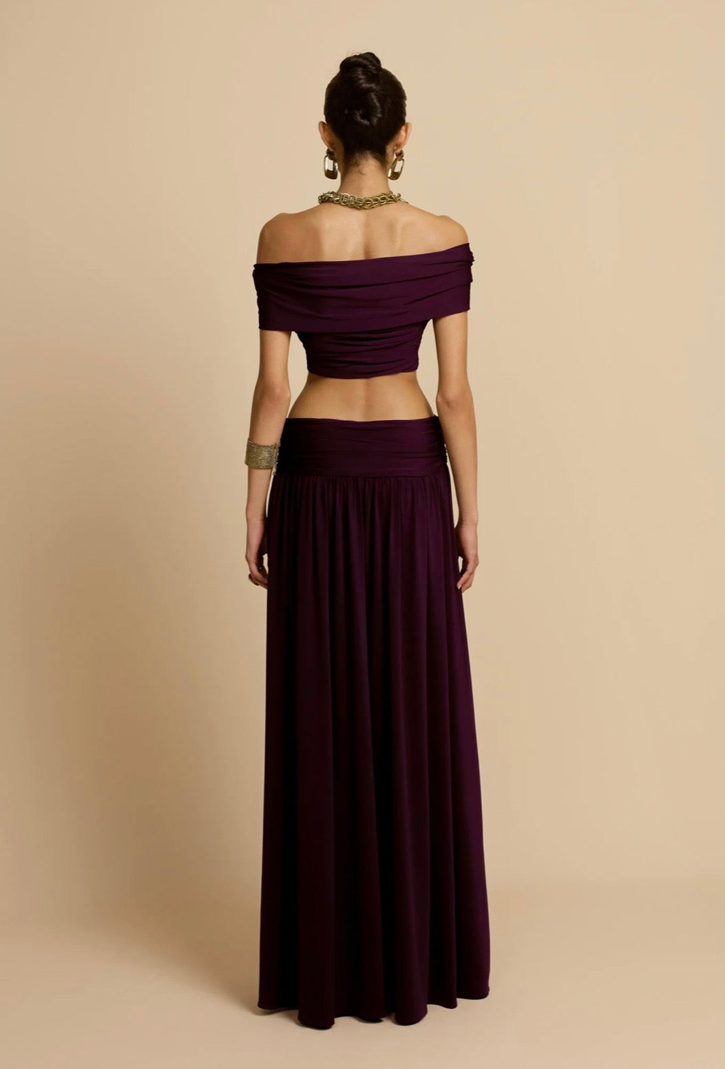 LUNA CO-ORD SET IN BURGUNDY