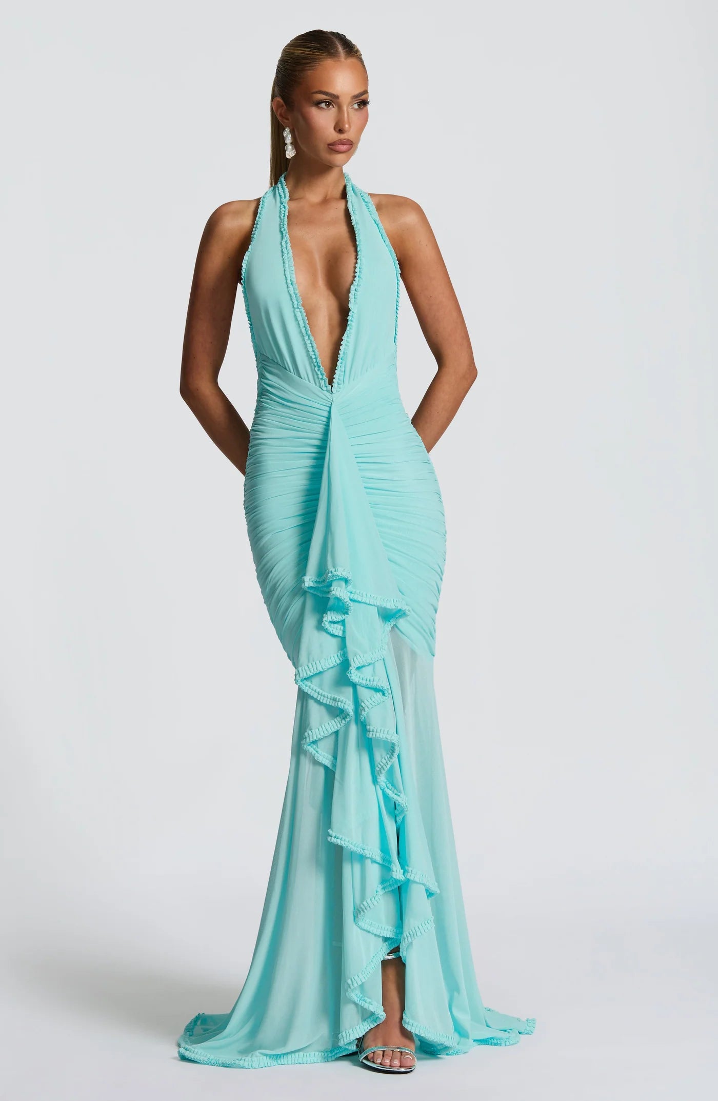 SELENE AQUA MAXI DRESS