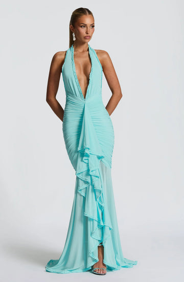 SELENE AQUA MAXI DRESS