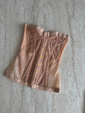 APRICOT LACE CORSET