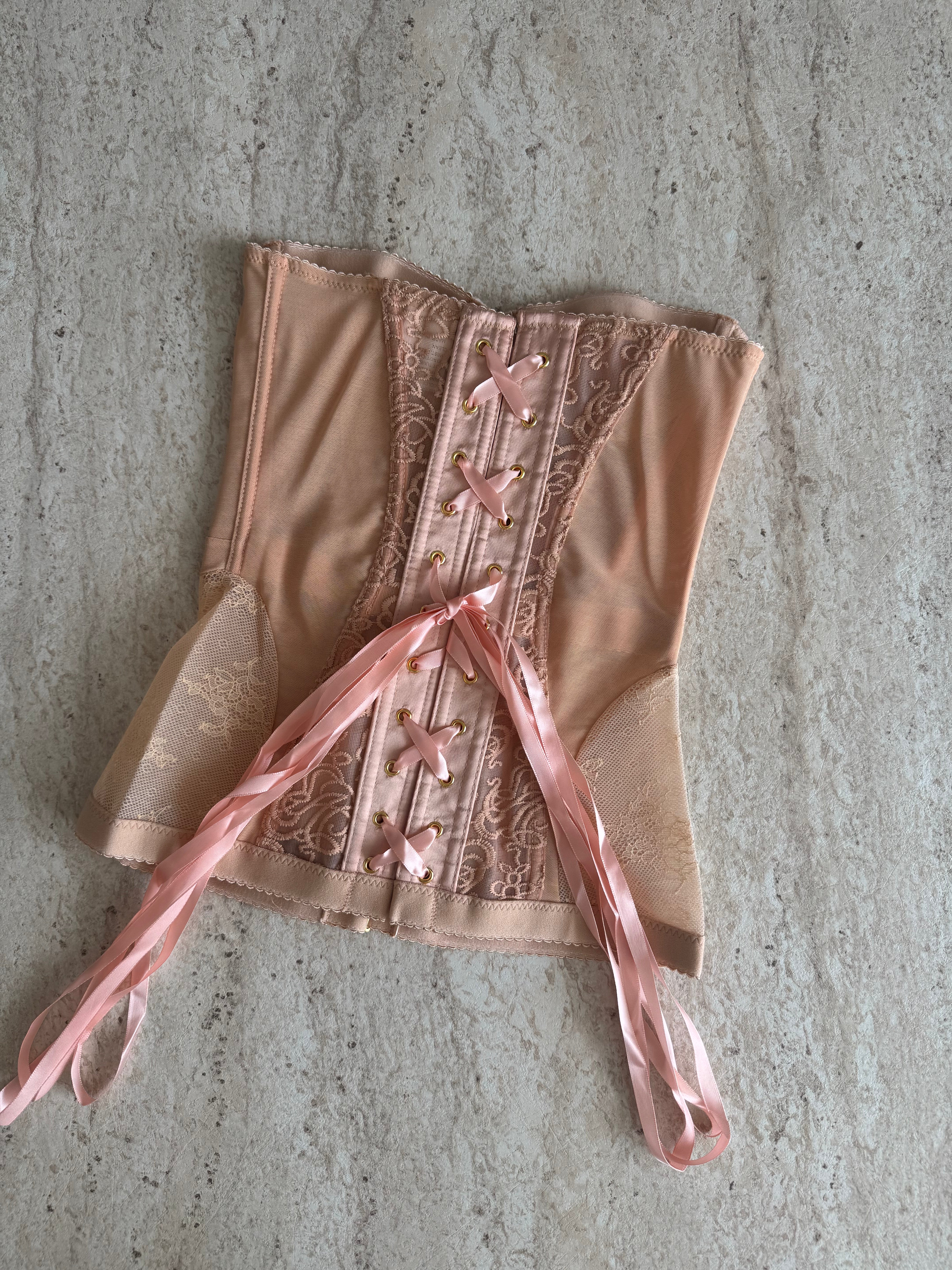APRICOT LACE CORSET