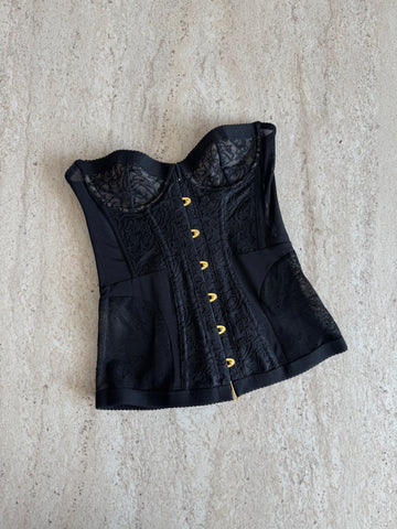 BLACK LACE CORSET
