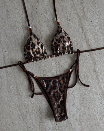 LEOPARD SEQUIN BIKINI