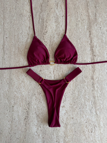 CHERRY RED THONG BIKINI